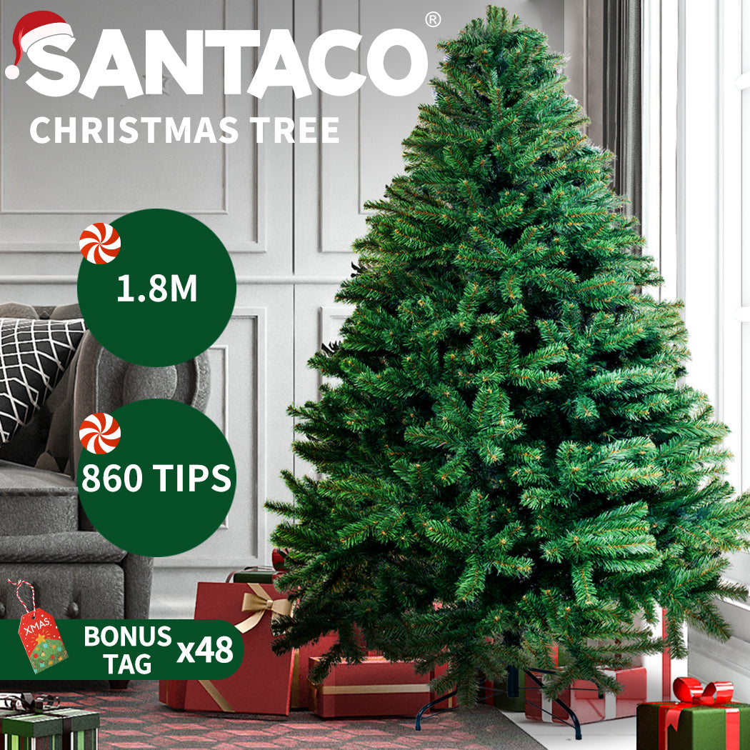 Santaco Artificial Christmas Tree Green Decorations 1.5M 1.8M 2.1M Xmas Trees