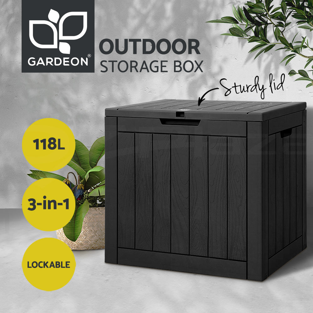 Gardeon Outdoor Storage Box Container Lockable Indoor Toy Tools Shed Garden