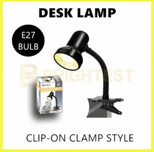 Clip On Clamp Desk Lamp Adjustable Flexible Neck Table Work Student Study Light