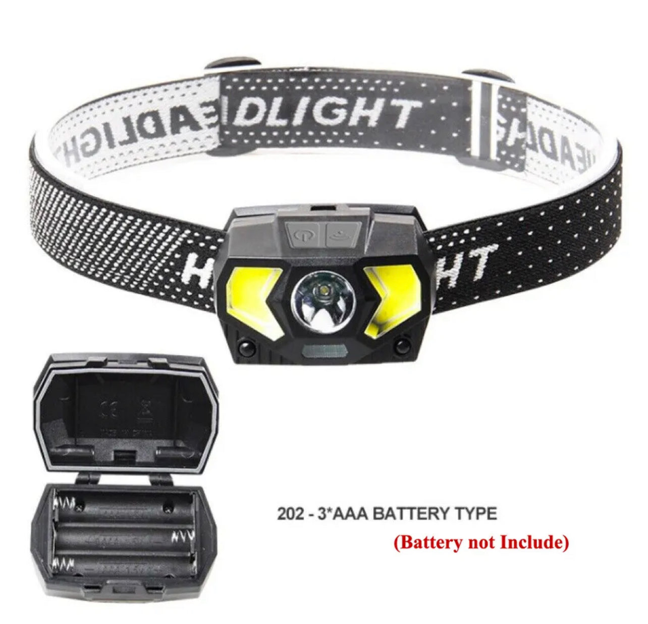 Head Torch LED Headlight COB Camping Headlamp USB Rechargeable Flashlight Lamp