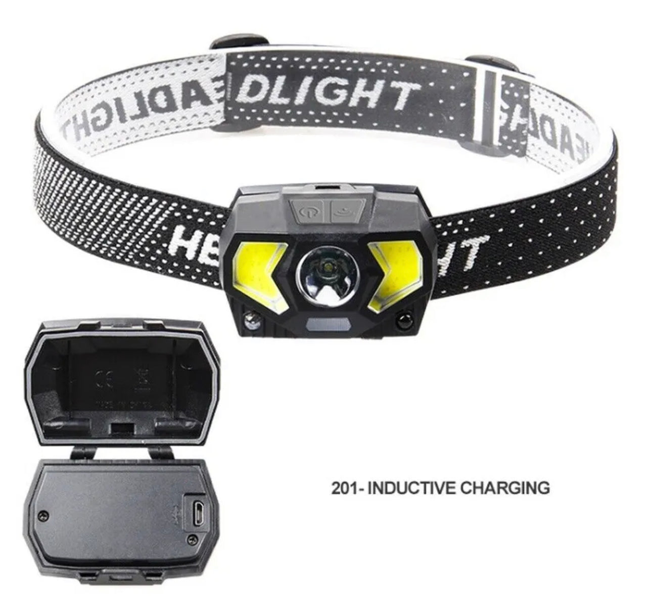 Head Torch LED Headlight COB Camping Headlamp USB Rechargeable Flashlight Lamp