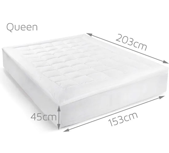 ALL SIZE 1000GSM Bamboo Fibre Pillowtop Mattress Topper Pad Underlay