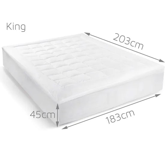 ALL SIZE 1000GSM Bamboo Fibre Pillowtop Mattress Topper Pad Underlay