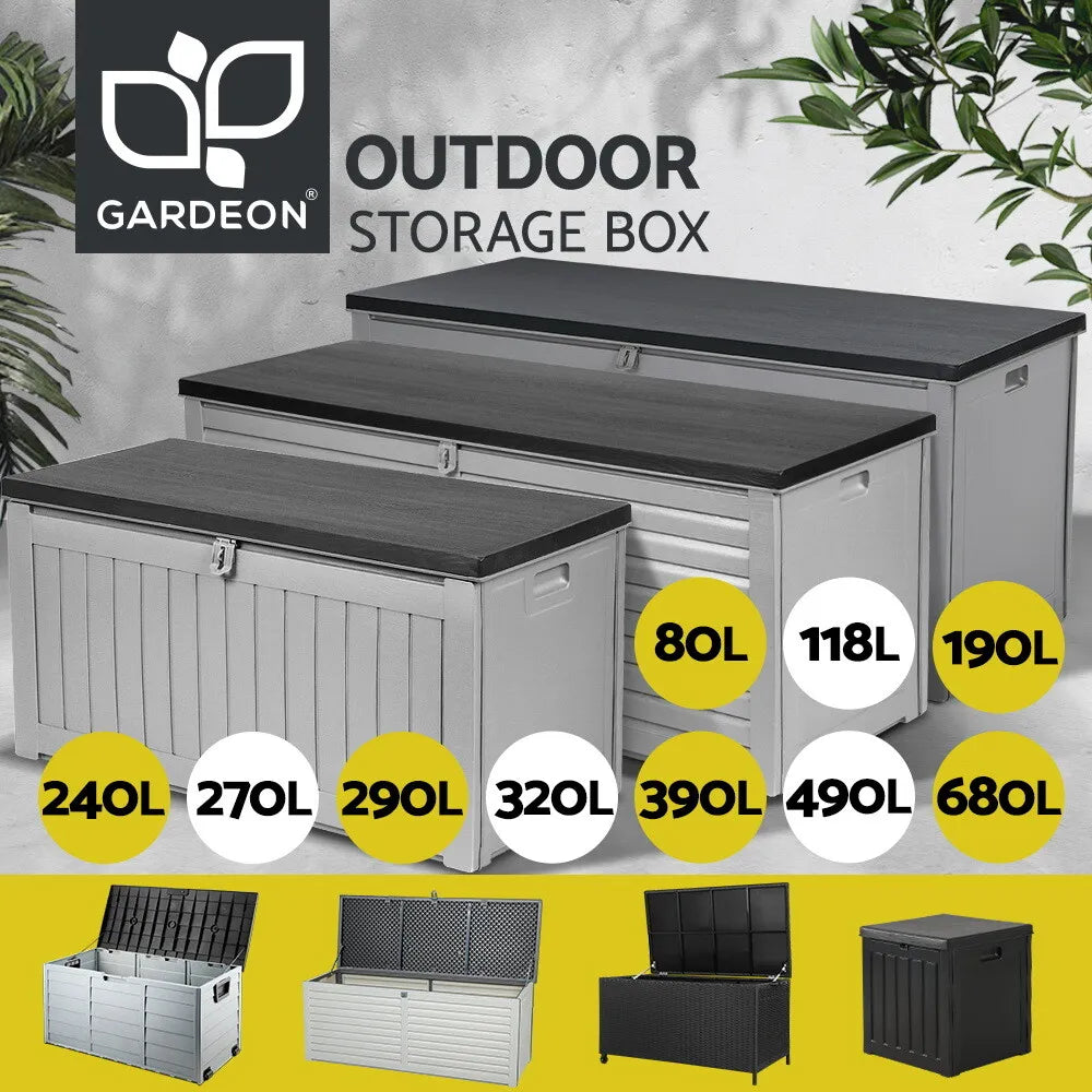 Gardeon Outdoor Storage Box Container Lockable Indoor Toy Tools Shed Garden