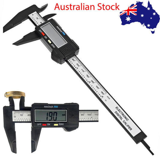 6'' Inch 150mm Digital Electronic Vernier Micrometer Caliper Gauge Carbon Fiber