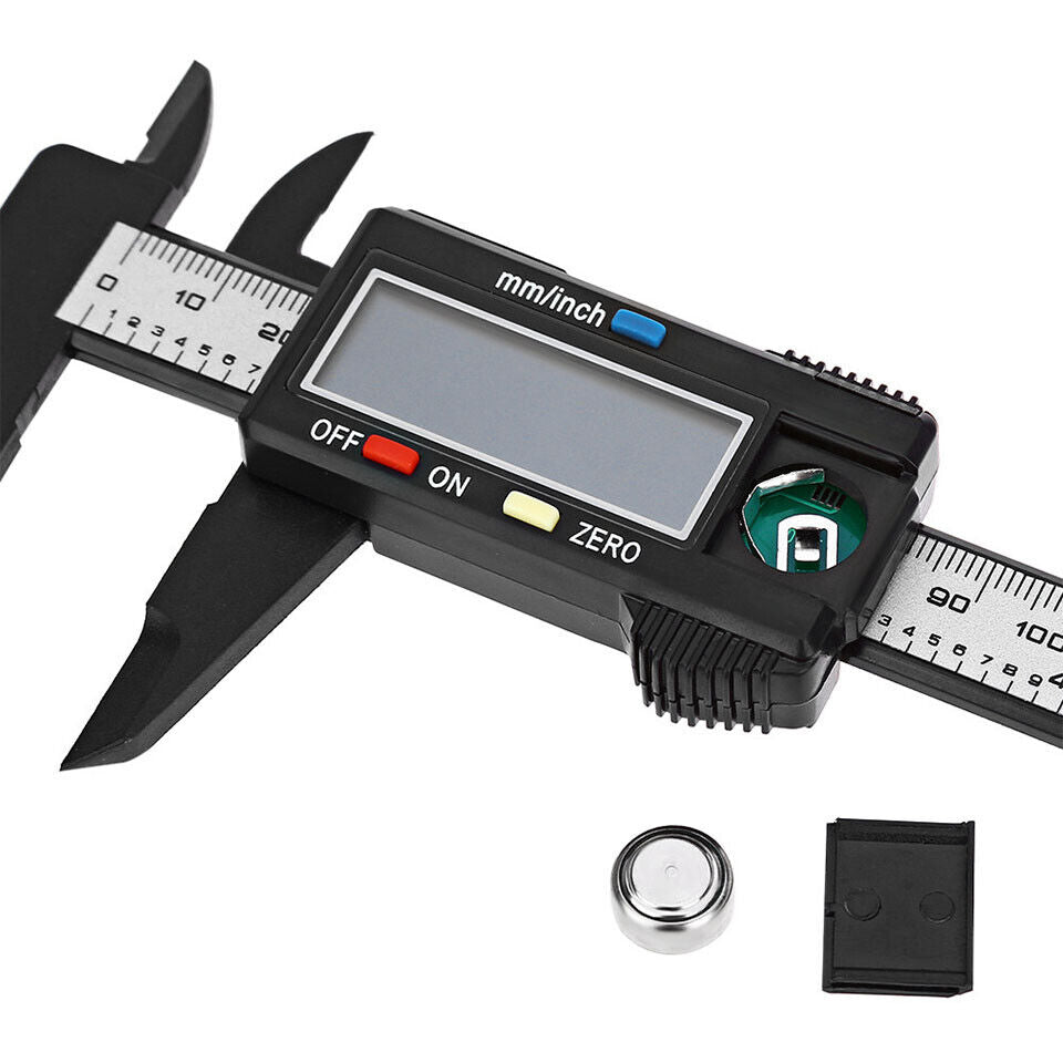 6'' Inch 150mm Digital Electronic Vernier Micrometer Caliper Gauge Carbon Fiber