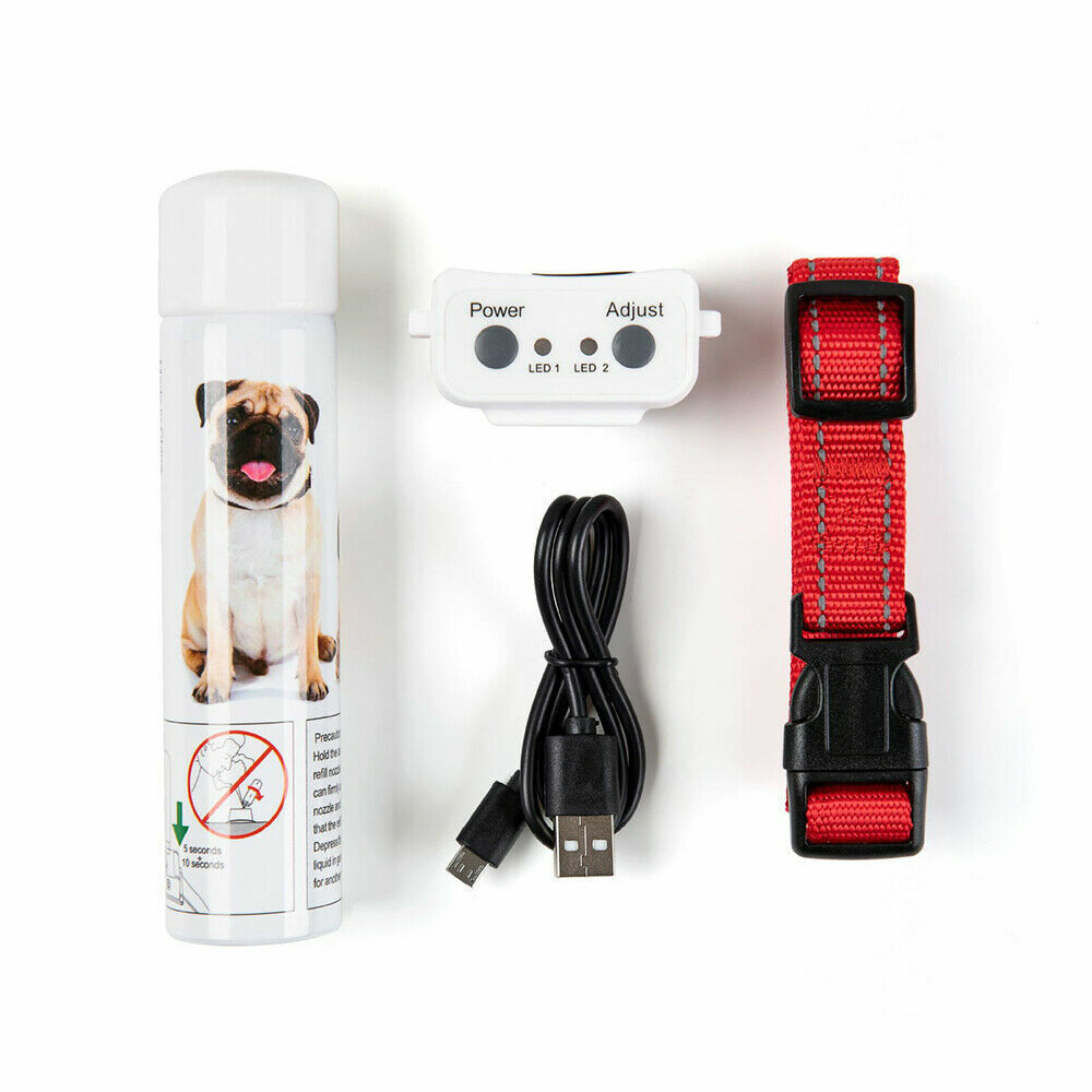 Dog Citronella Anti Bark Spray Collar Rechargeable Training Stop Barking Humane