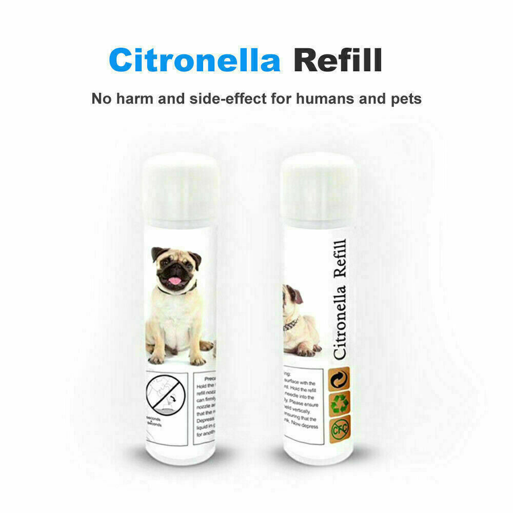 Dog Citronella Anti Bark Spray Collar Rechargeable Training Stop Barking Humane