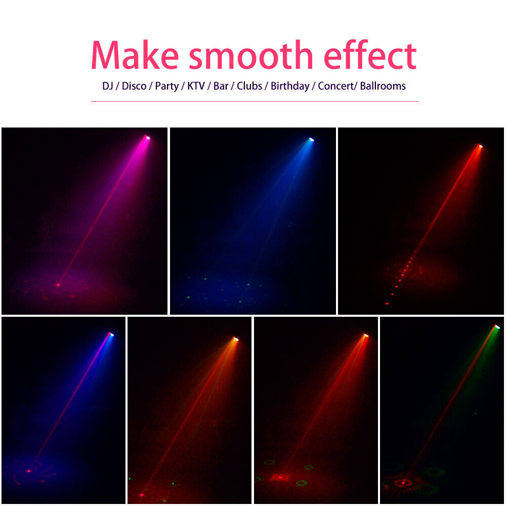 1240 Patterns LED RGB Laser Projector Stage Light DJ Disco Party KTV Club Lights