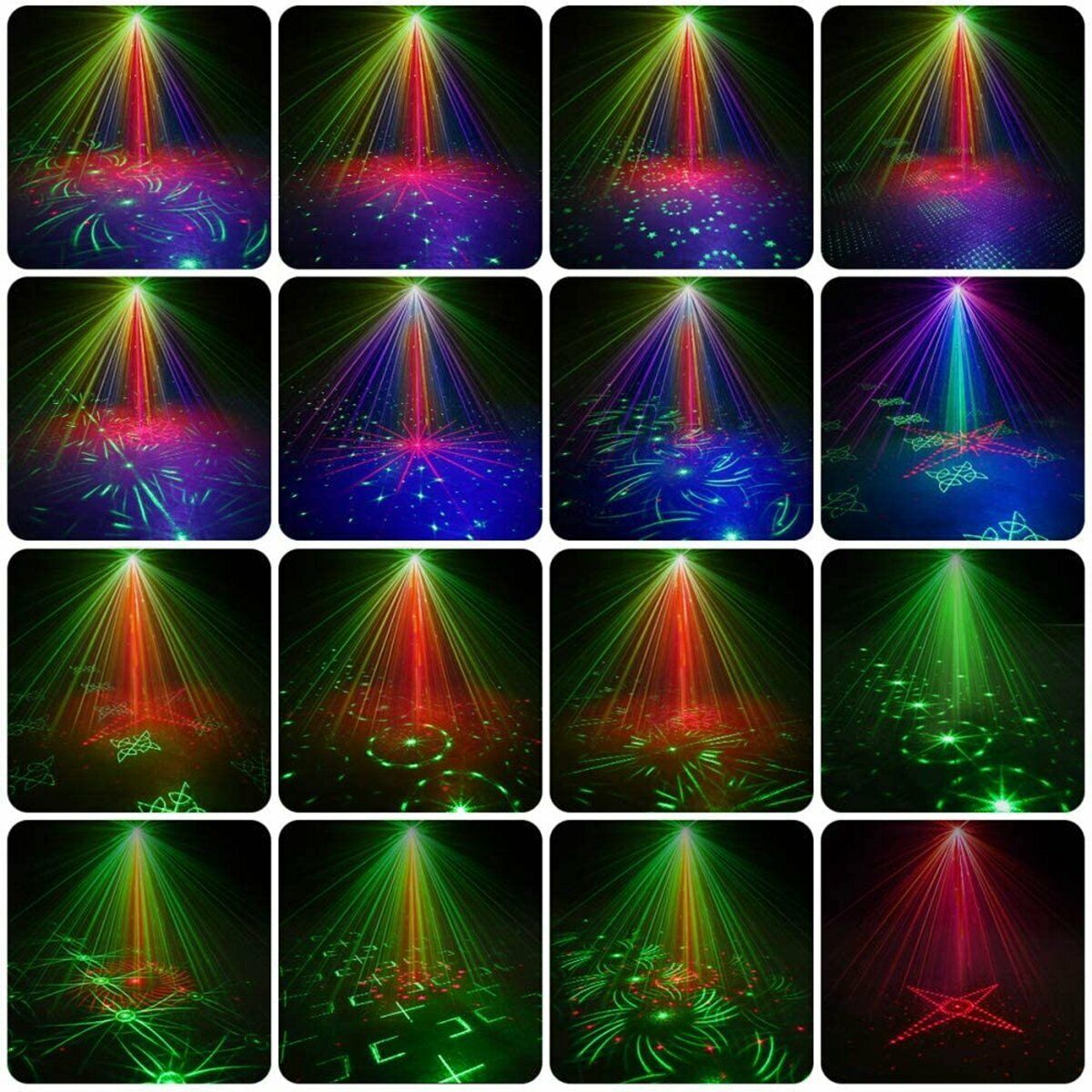 1240 Patterns LED RGB Laser Projector Stage Light DJ Disco Party KTV Club Lights