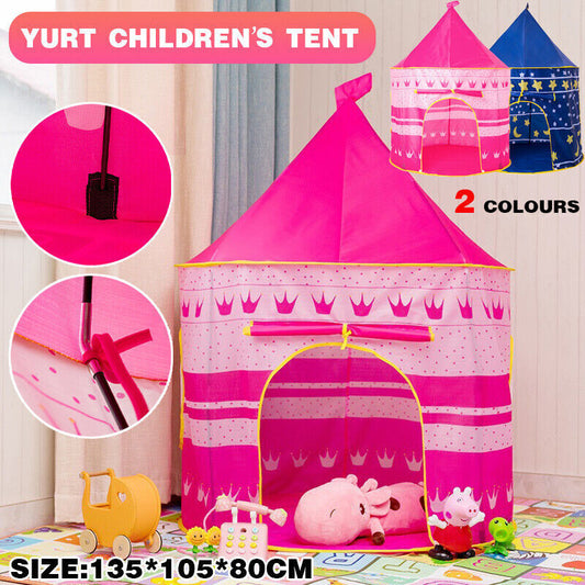 Kids Playhouse Play tent Pop Up Castle Princess Indoor Outdoor Girls Boys Gift