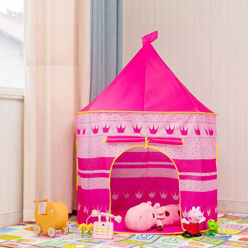 Kids Playhouse Play tent Pop Up Castle Princess Indoor Outdoor Girls Boys Gift