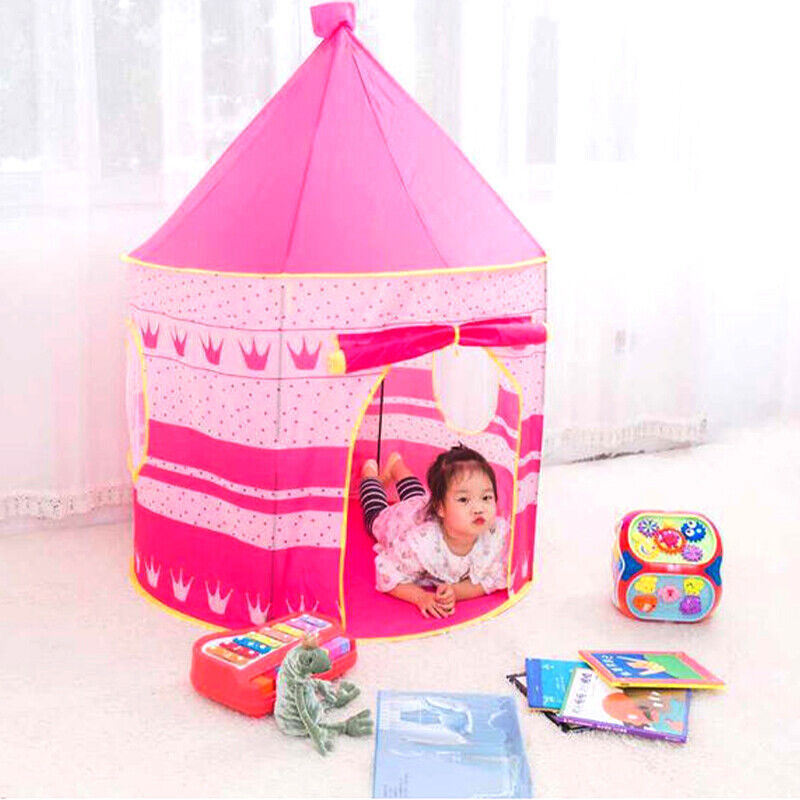 Kids Playhouse Play tent Pop Up Castle Princess Indoor Outdoor Girls Boys Gift