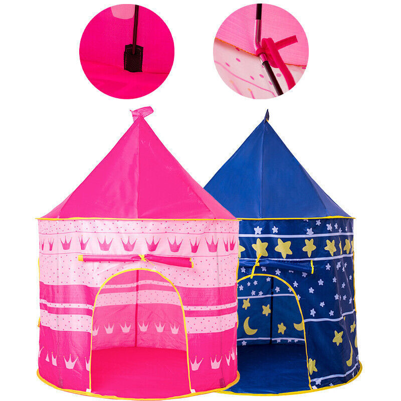 Kids Playhouse Play tent Pop Up Castle Princess Indoor Outdoor Girls Boys Gift