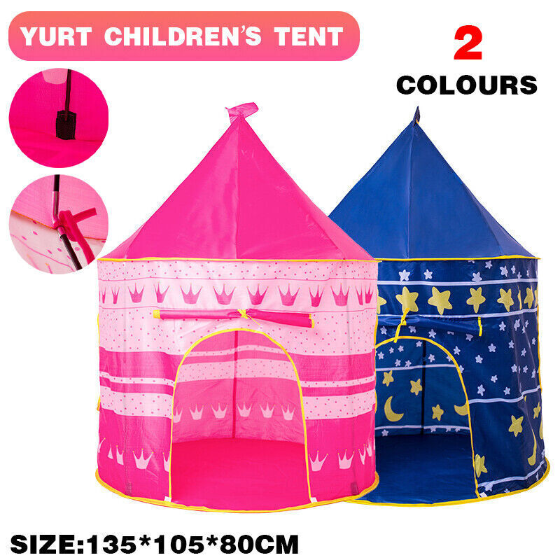 Kids Playhouse Play tent Pop Up Castle Princess Indoor Outdoor Girls Boys Gift