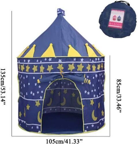 Kids Playhouse Play tent Pop Up Castle Princess Indoor Outdoor Girls Boys Gift