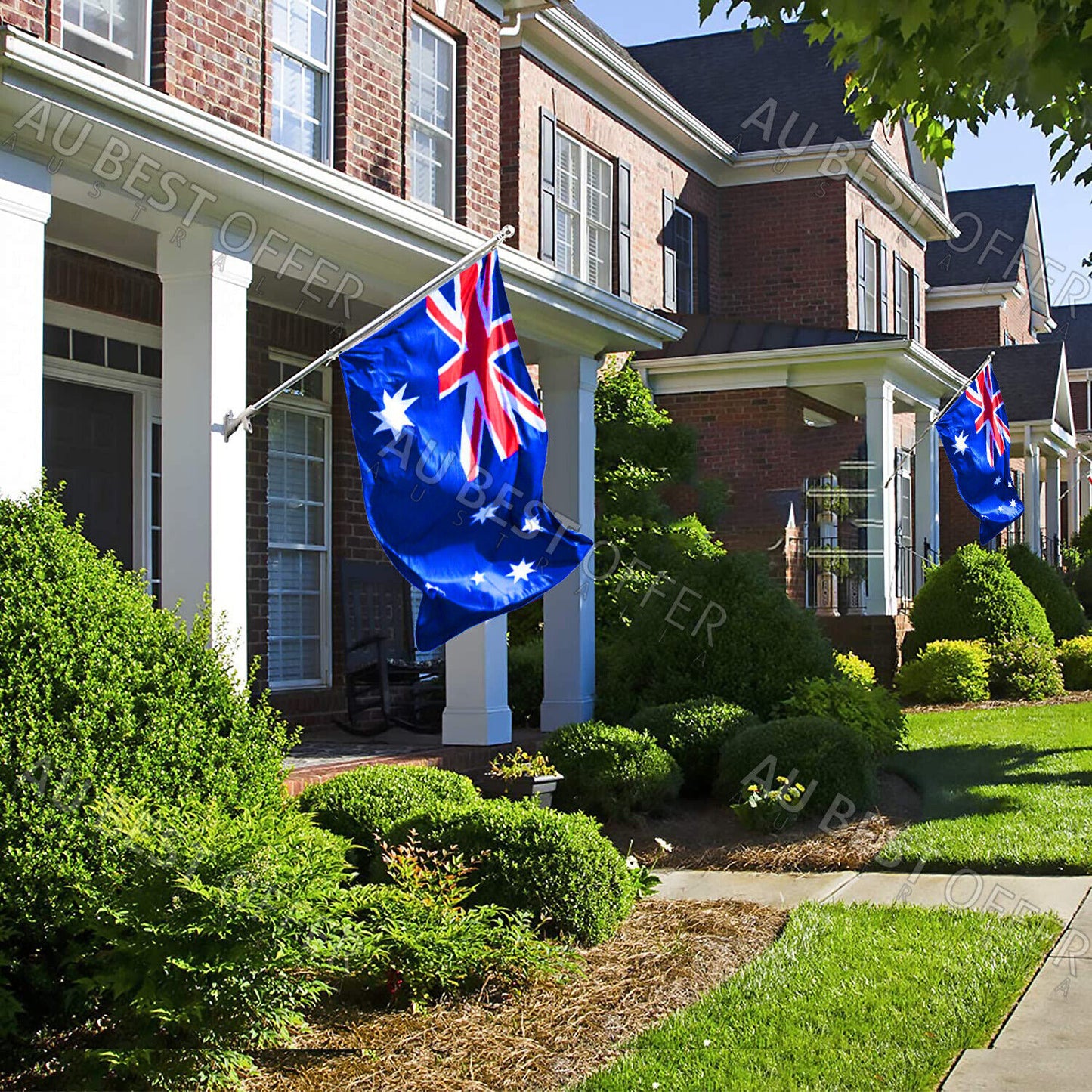 1.55M Aluminum Telescoping Australian Flag Pole Flagpole Kit Holder Set AU