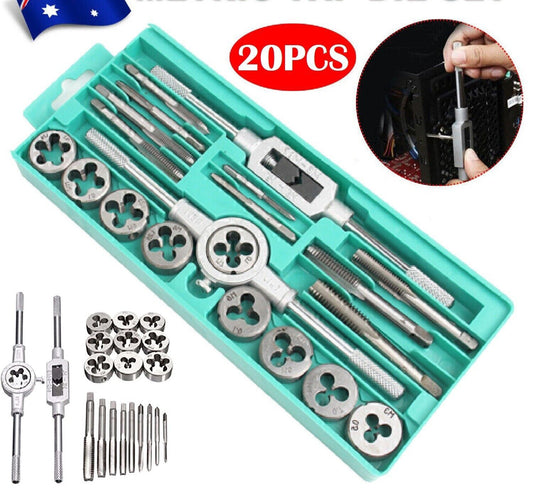 Metric Tap and Die Set Heavy Duty Thread Taper Drill Screw Tap Wrench Universal