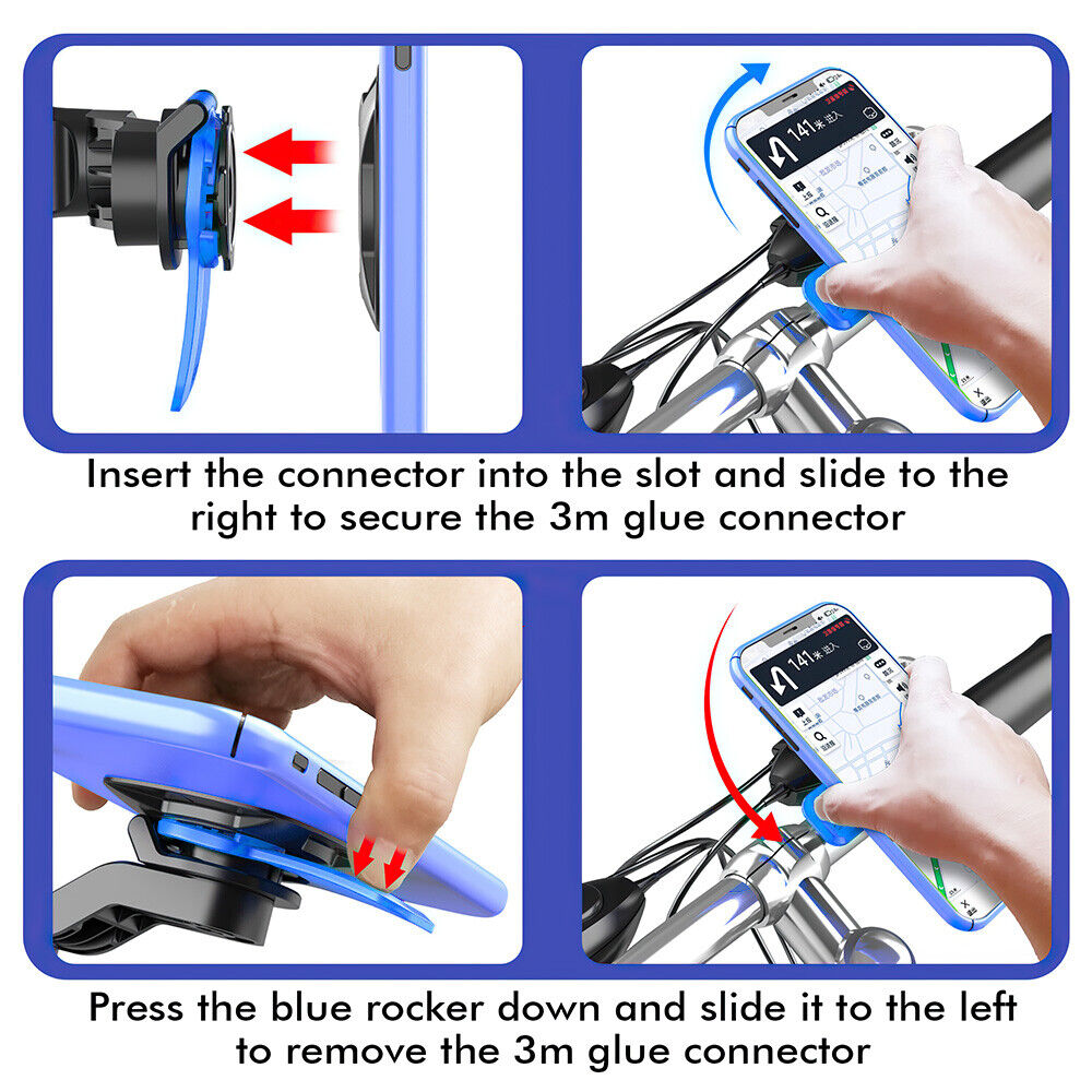 For Quad Lock Compatible Bike Motorcycle Phone Mount Holder Handlebar Mount AU