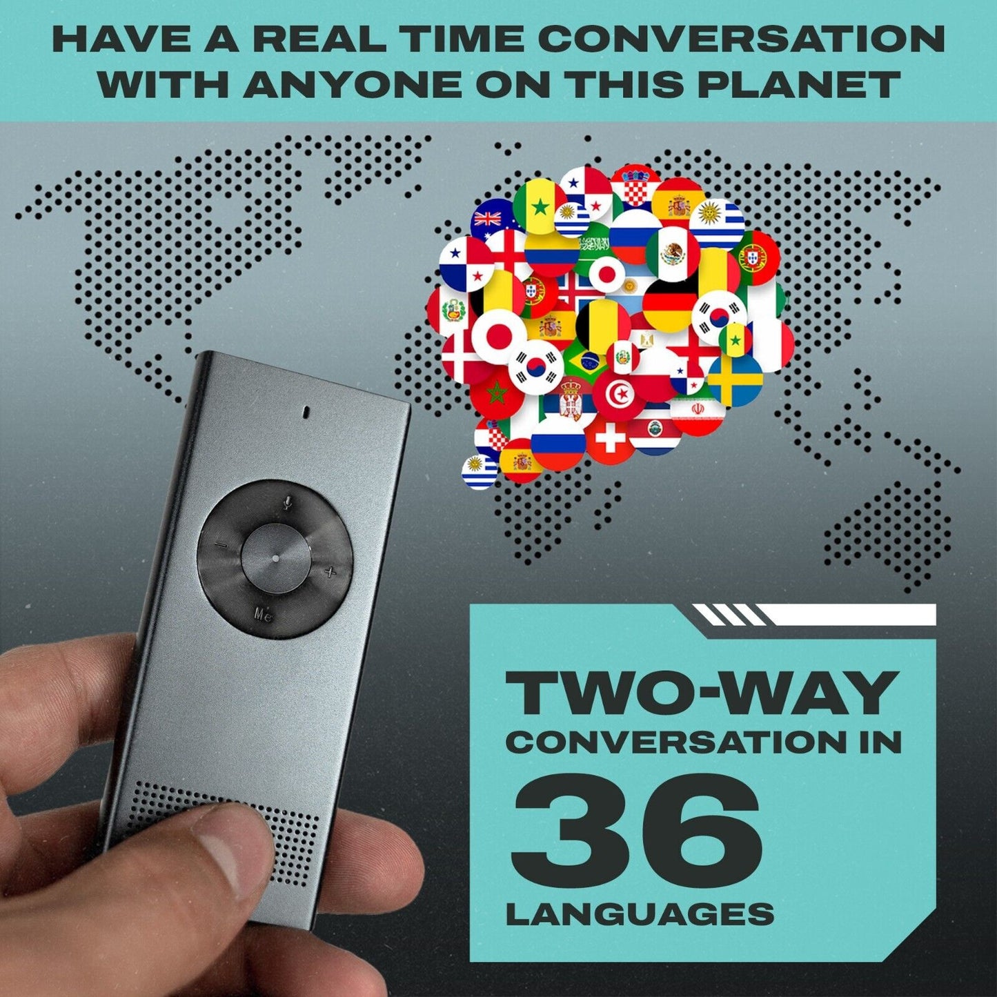 Poliglu Instant Two-Way Language Translator Device for 36 Languages