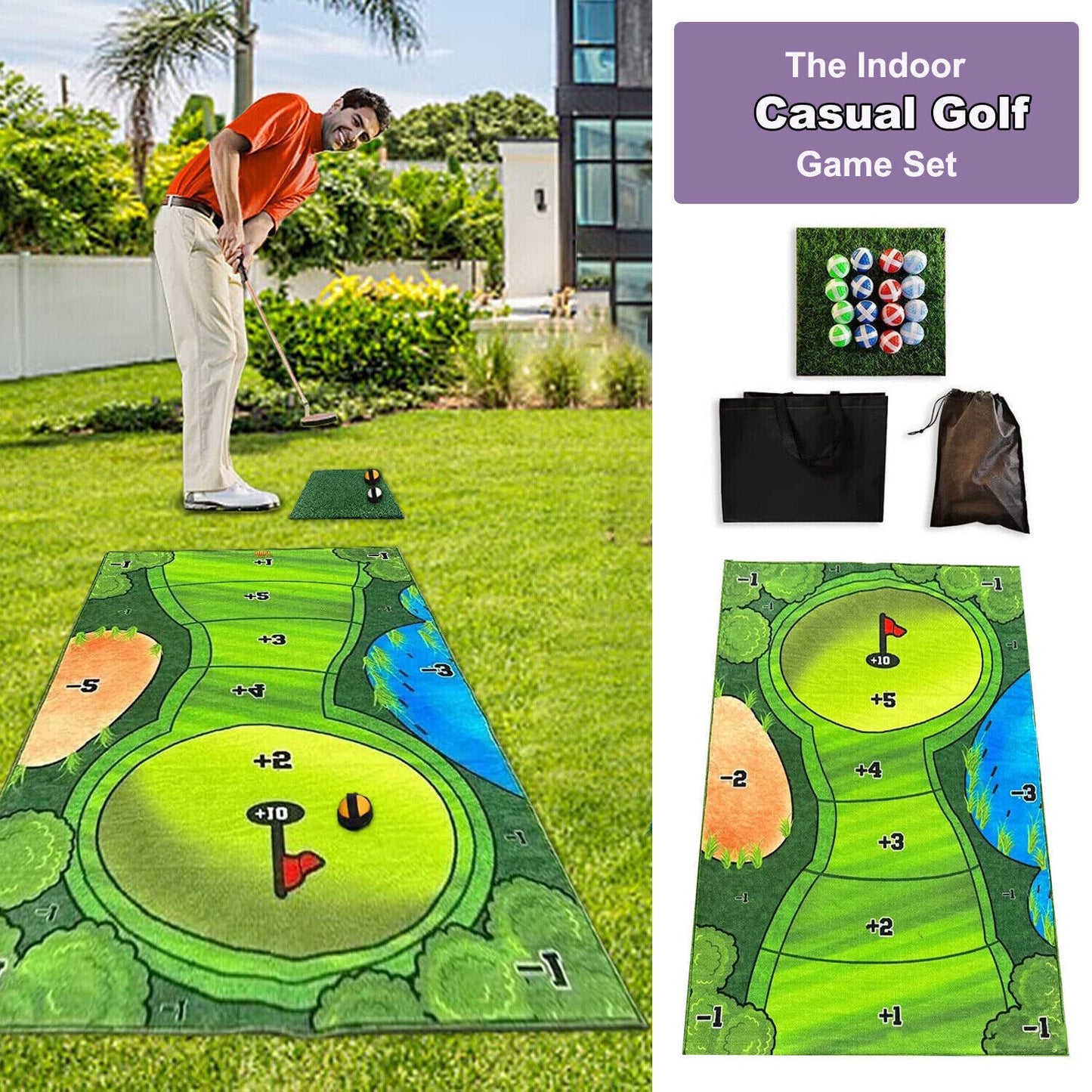 The Indoor Casual Golf Game Set Golf Putting Royale Golf Game Golf Hitting Mats