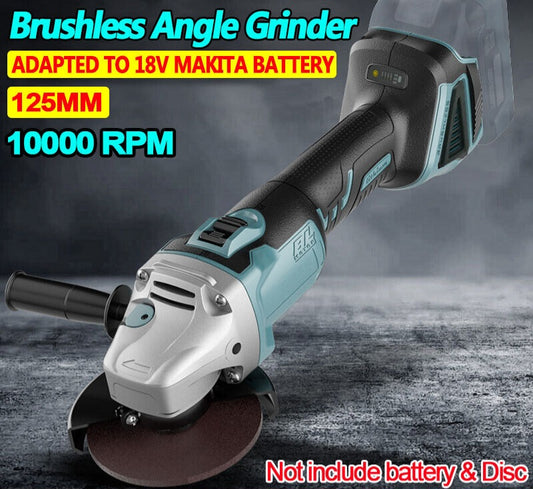 Cordless Brushless 125mm Angle Grinder Body Tool For Makita 18V Battery DGA504Z