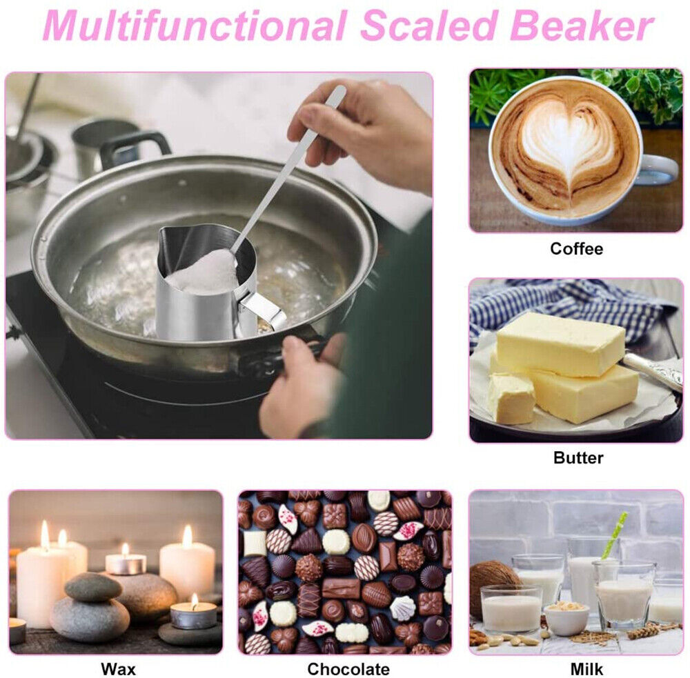 122x Candles Soap Making Kit DIY Craft Tool Pouring Pot Wicks Wax Tin Gift Set