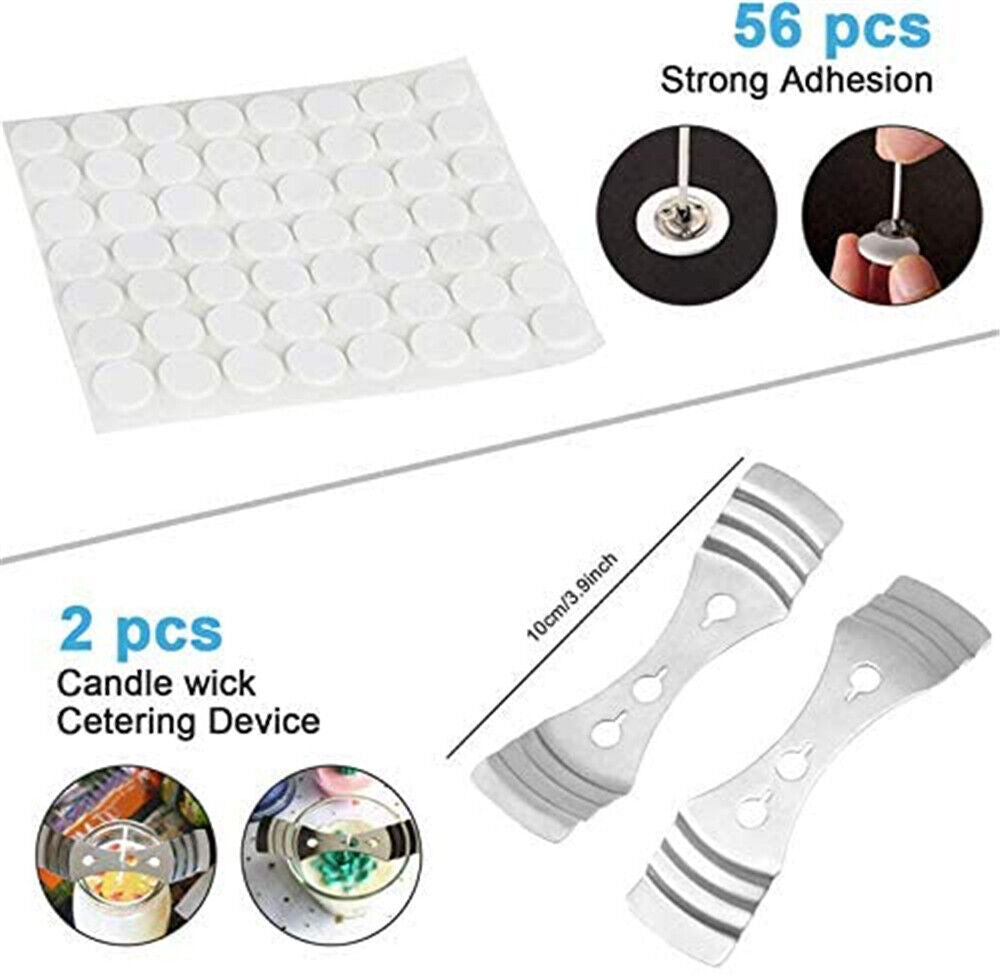 122x Candles Soap Making Kit DIY Craft Tool Pouring Pot Wicks Wax Tin Gift Set