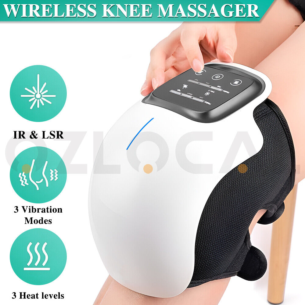 Electric Knee Massager Smart Infrared Heating Therapy Pain Relief Rechargeable