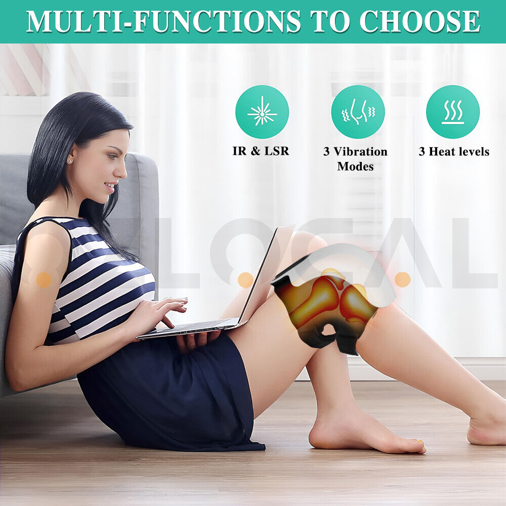 Electric Knee Massager Smart Infrared Heating Therapy Pain Relief Rechargeable