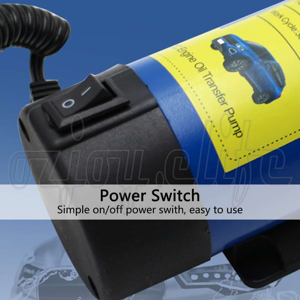 12V Portable Electric Oil Transfer Pump Extractor Fluid Suction Diesel Siphon OZ