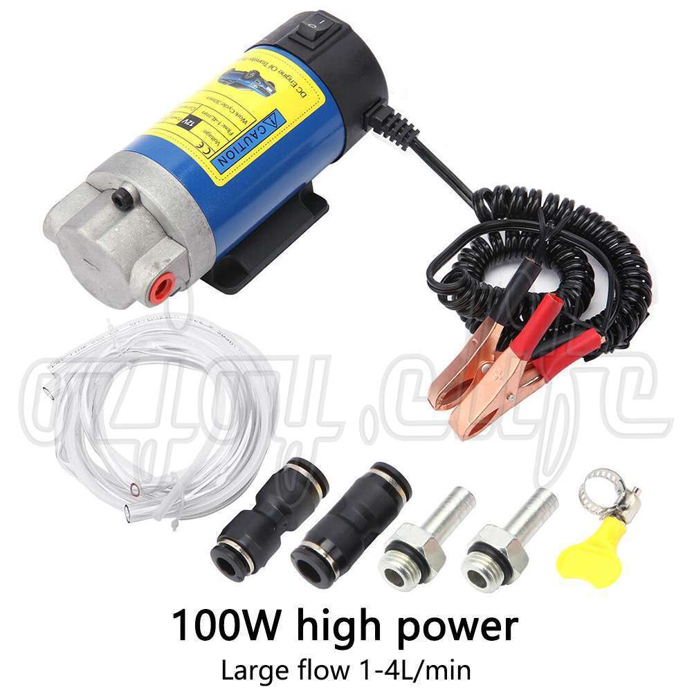 12V Portable Electric Oil Transfer Pump Extractor Fluid Suction Diesel Siphon OZ