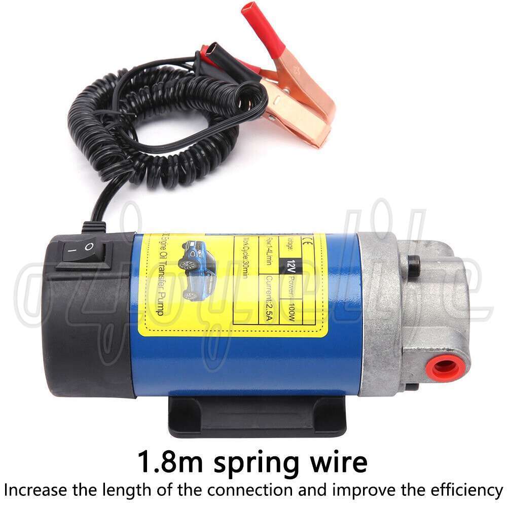 12V Portable Electric Oil Transfer Pump Extractor Fluid Suction Diesel Siphon OZ