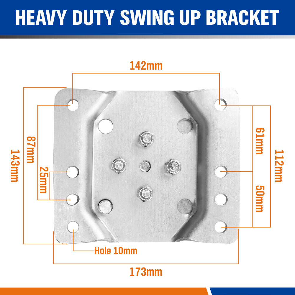 6" Trailer Jockey Wheel Swivel Swing Up 540kg 1200LBS Caravan Boat Heavy Duty