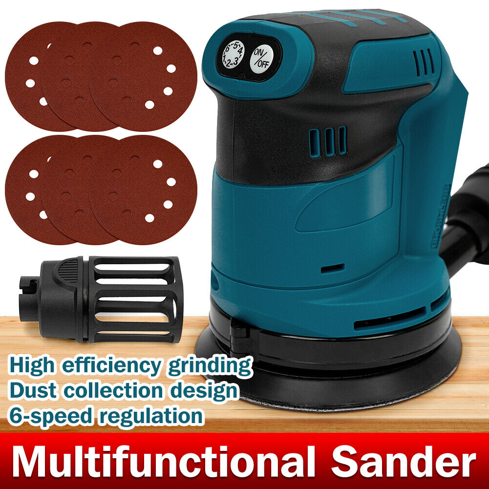 Brushless Cordless 125MM Random Orbital Sander Machine For Makita 18V Battery AU