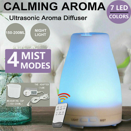 Essential Oil Humidifier Ultrasonic Air Diffuser Aroma Aromatherapy Air Purifier