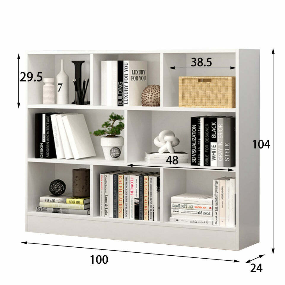 Foret Bookshelf Bookcase Book Shelf Display Shelves Storage Stand Rack Cabinet W