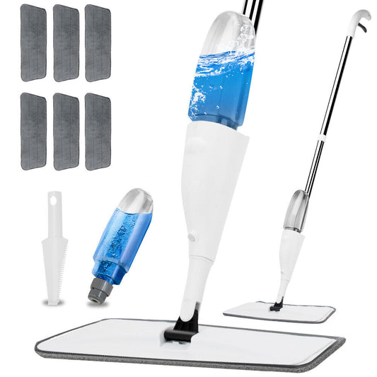 Spray Mop Microfiber Flat Mop Cleaner Household Floor Kitchen Bath Broom Sweeper