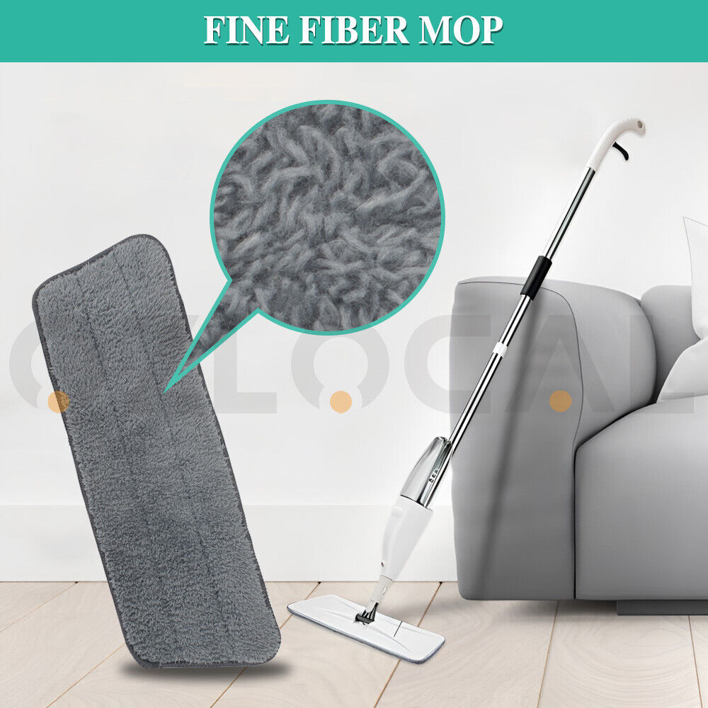 Spray Mop Microfiber Flat Mop Cleaner Household Floor Kitchen Bath Broom Sweeper