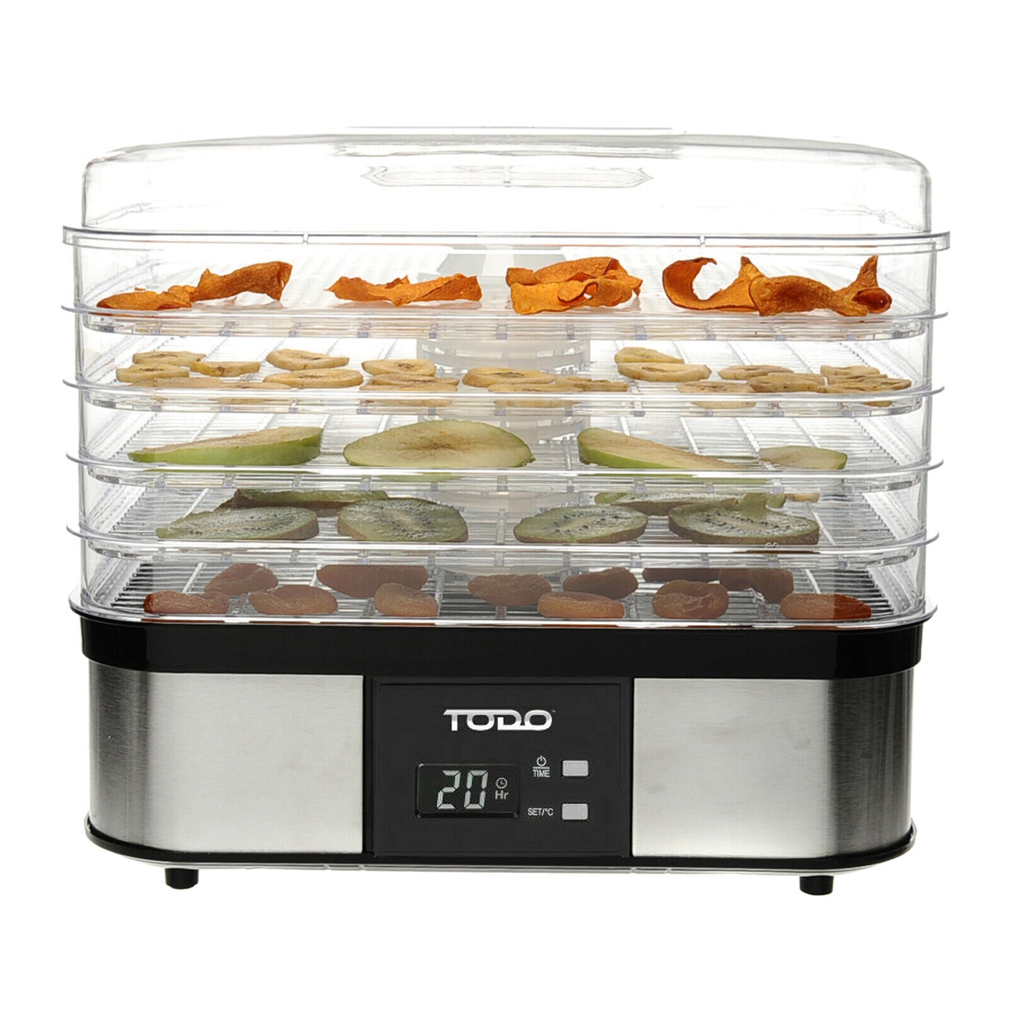 TODO 250W Stainless Steel Food Dehydrator Preserve Yogurt Fruit Dryer Jerky M...