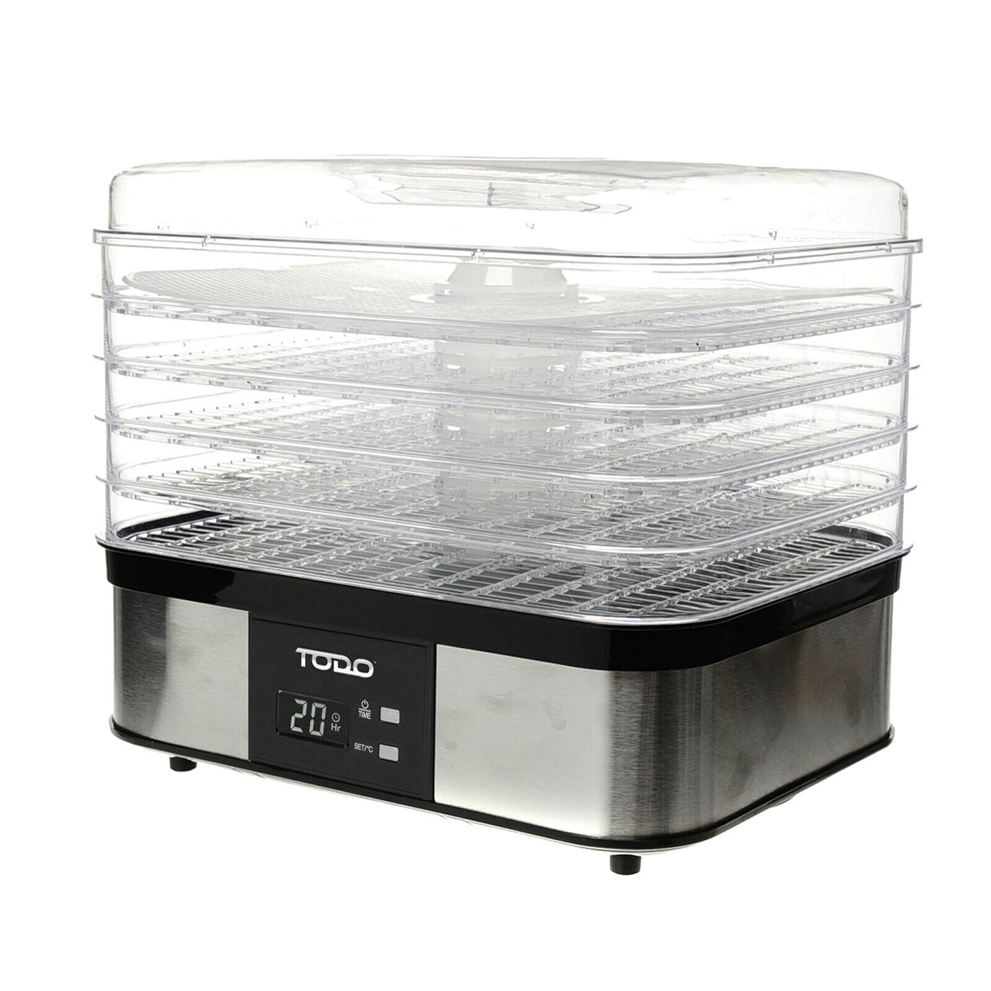 TODO 250W Stainless Steel Food Dehydrator Preserve Yogurt Fruit Dryer Jerky M...