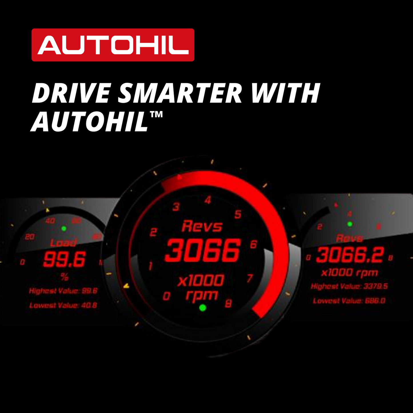 Autohil OBD2 Bluetooth Scan Tool Car OBD Scanner Engine Auto Code Reader ELM327