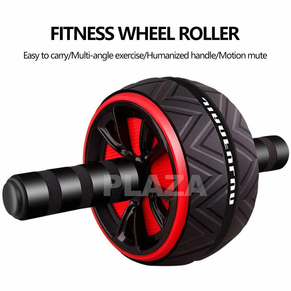 AB Abdominal Roller Wheel Fitness Waist Core Workout Exercise Wheel Gym Home