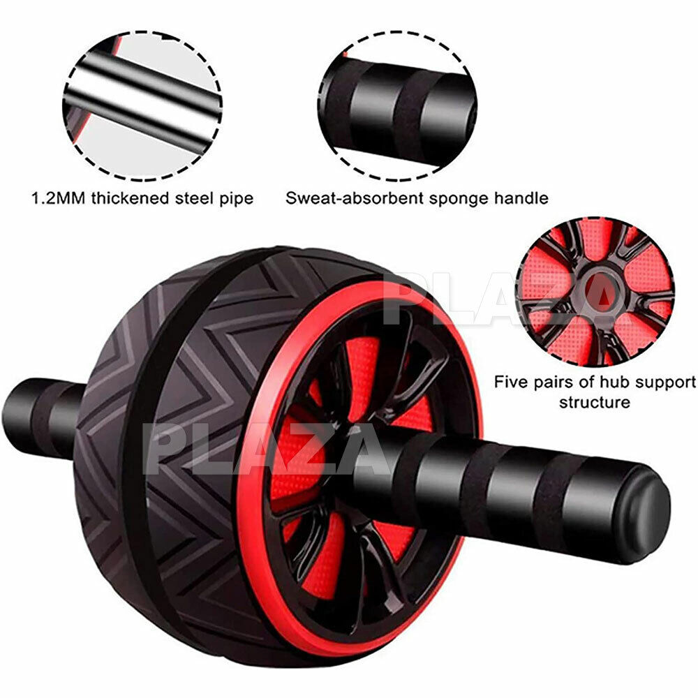 AB Abdominal Roller Wheel Fitness Waist Core Workout Exercise Wheel Gym Home