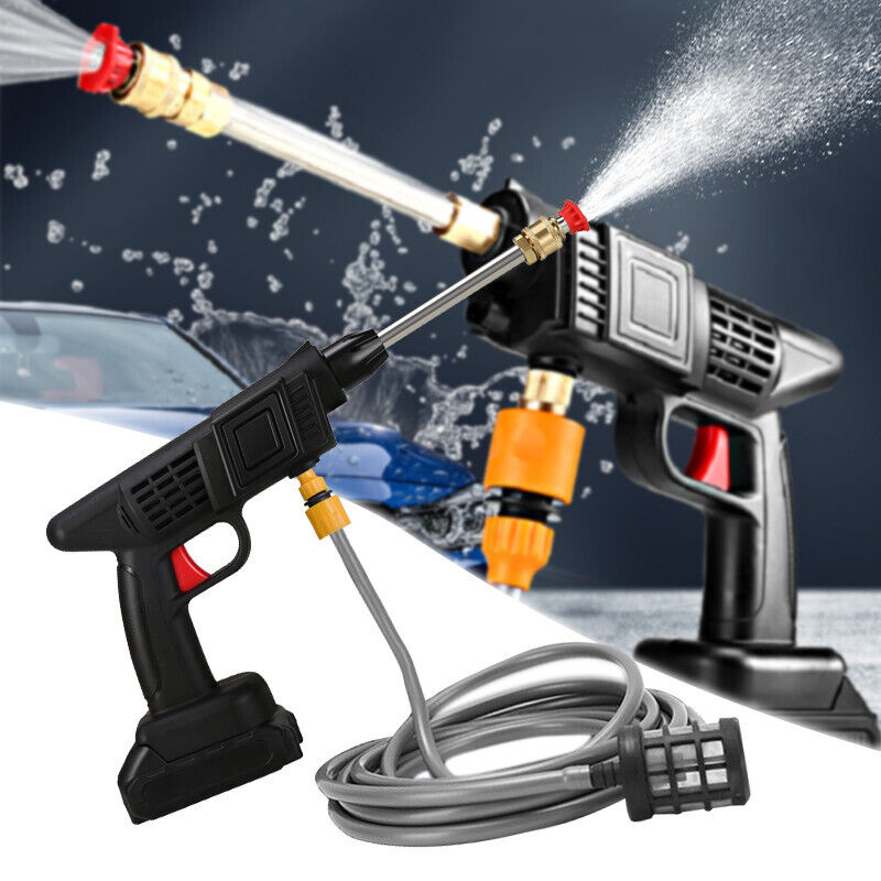 2500W Cordless Electric High Pressure Water Spray Gun Car Washer Cleaner Battery