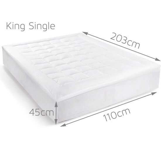 ALL SIZE 1000GSM Bamboo Fibre Pillowtop Mattress Topper Pad Underlay