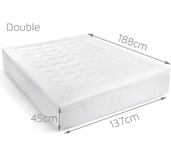 ALL SIZE 1000GSM Bamboo Fibre Pillowtop Mattress Topper Pad Underlay