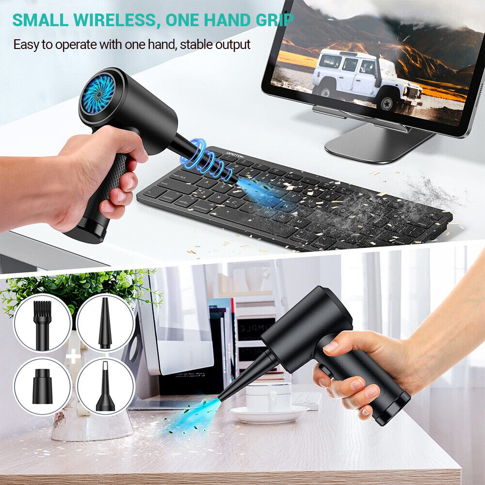 51000RPM Cordless Portable Air Duster Compressed Air Dust Blower Car PC Cleaner