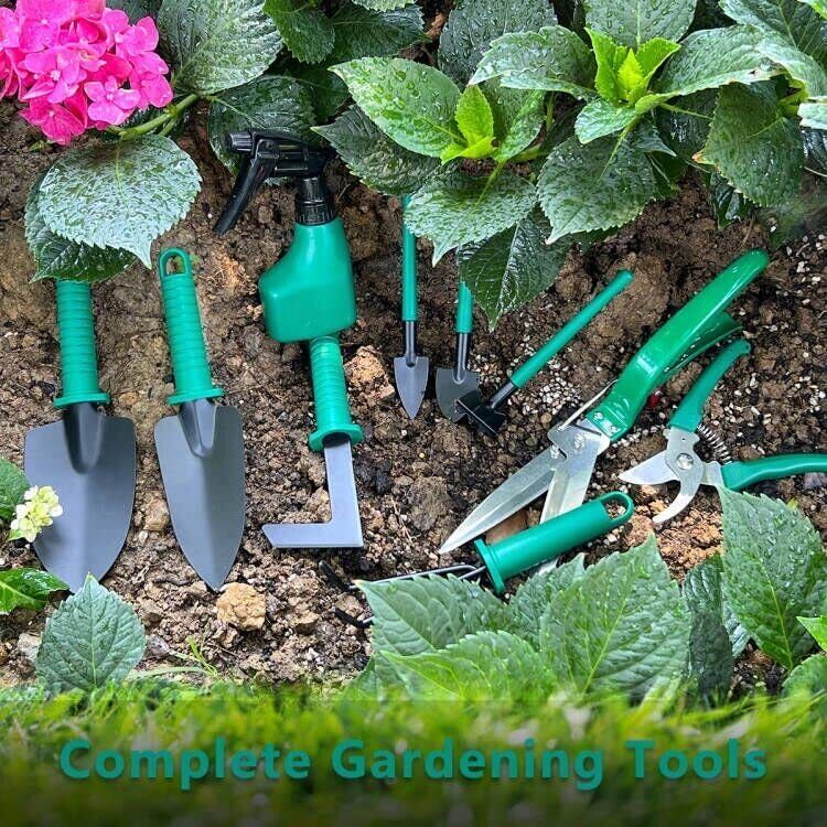 10PCS Gardening Tools Set Gardening Hand Tools with Carrying Case Tool Kits