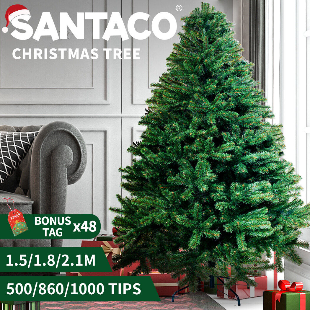 Santaco Artificial Christmas Tree Green Decorations 1.5M 1.8M 2.1M Xmas Trees